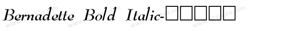 Bernadette Bold Italic字体转换
